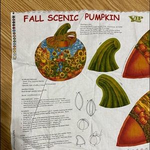 PUMPKIN cotton fabric panel